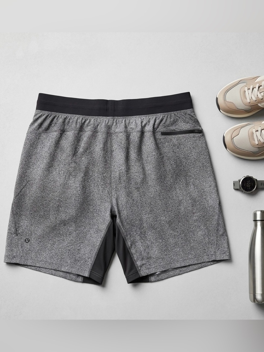 lululemon athletica Men’s T.H.E. Shorts with Liner - Carbon Mist/Graphite Grey